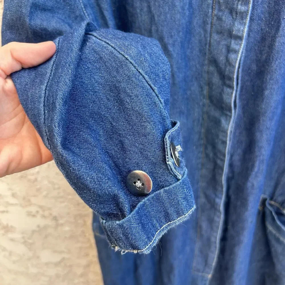 ON HOLD - Long Denim Duster Jacket Vtg y2k - Picture 4 of 5